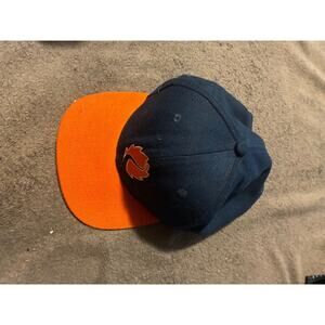 Hop Valley Brewing Co Cap Unisex One Size Adjustable Snapback Navy Orange Logo